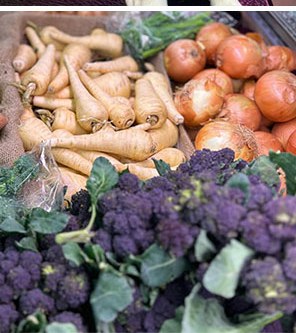 Fresh vegetables at the Hunters Chase Farm Shop